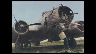 B-17 FLYING FORTRESS BOMBERS RETURN WITH COMBAT DAMAGE AND WOUNDED HD COLOR [ WWII DOCUMENTARY ]