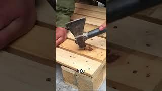 He built a STUNNING outdoor wooden pallet DIY