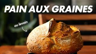 Pain MULTI-GRAINES au LEVAIN | La recette la plus FACILE !