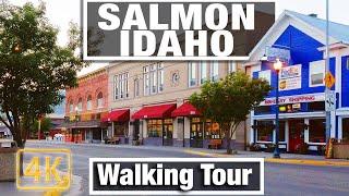 4K City Walks - Exploring Salmon, Idaho - Small Town - Virtual Walking Trails for Treadmill Scenery