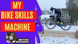 I'VE BUILD A BIKE SKILL MACHINE TO TRAIN IN THE SNOW !