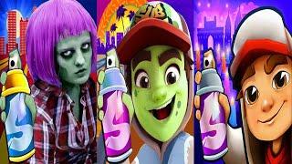 Subway Surfers Haunted Hood 2024 vs Subway Surfers Shenzhen Zoe vs 3D Zombie Jake Gameplay HD