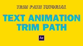 Trim Paths in Adobe After Effects | Text Animation | Alan Mamun