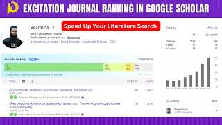 Speed Up Your Literature Search with the ExCITATION Chrome Extension | Google Scholar Tips Tutorial