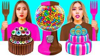 Bubble Gum vs Chocolate Food Challenge | Tasty Kitchen Hacks by ToonDO Challenge