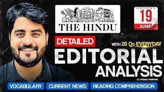 19 June 2025 | The Hindu Editorial Analysis | Editorial by Vishal sir | Bank, SSC, UPSC