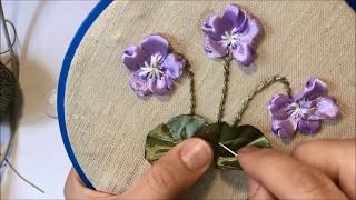 Violet forest embroidered ribbons