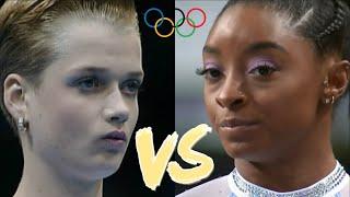 Simone Biles VS Svetlana Khorkina | Vault | 1994 VS 2021 | Profiles | NBC Sports & Eurosport