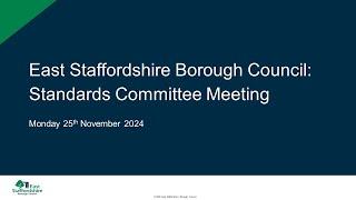 Standards Committee | 25th November 2024