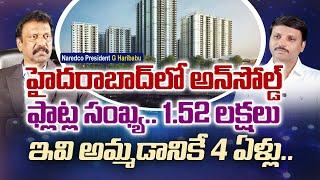 Unsold Flats in Hyderabad is 1.52 Lakhs.. 4 Years to sell the flats.. Naredco G HariBabu | #regtv