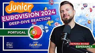  Reaction to  PORTUGAL in JUNIOR EUROVISION 2024 |  Esperança by Victoria Nicole