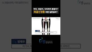 [좌골신경통] 허리, 엉덩이, 다리까지 통증이 있다고? 좌골신경통 의심해보세요! #허리통증 #다리저림 #다리저림 #좌골신경통 #통증 #의심 #좌골신경