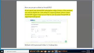Get a refund on SwitchVPN