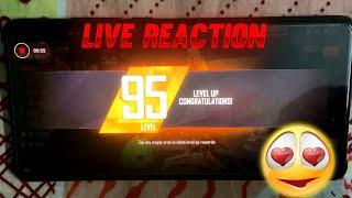 Live Reaction of Level up to 95||ICECOLD FF 