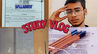 Study vlog for Neet aspirants | Kota Allen student study vlog | Rishabh mishra neet