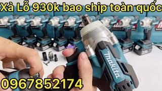 Xả Lỗ Máy Khoan Pin Siết Bulong Đa Năng Makita Không Chổi Than, Vặn Xiết Ốc Bắn Vít Khoan Tường Mạnh