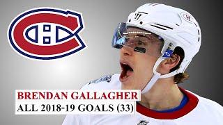 Brendan Gallagher (#11) All 33 Goals of the 2018-19 NHL Season