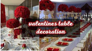 VALENTINE'S  DINNER TABLE DECORATION IDEAS | VALENTINE'S DAY DINNER TABLE | VALENTINE'S DINNER EVENT