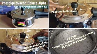 Prestige Svachh Deluxe Alpha 3L Stainless steel Induction bottom pressure cooker Review Tamil