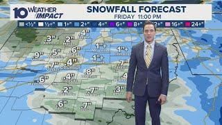 Columbus, Ohio Weather Impact Day | Scattered snow showers Thursday morning