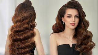 Glam Hollywood Waves with voluminous bangs | Wedding hairstyle 2025