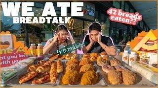 WE ATE EVERYTHING AT BREADTALK?! | 42 BREADS EATEN! | Breadtalk Full Menu Challenge ft Isabelle!