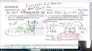 Math III 3rd Quarter FINAL EXAM Practice Test Video 1