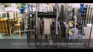 Complete end of line packaging equipment for tissue products