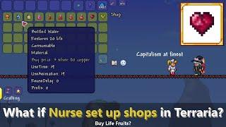 Terraria Nurse now sells Life Crystals and Life Fruits! ─ With Nurse Shop Mod