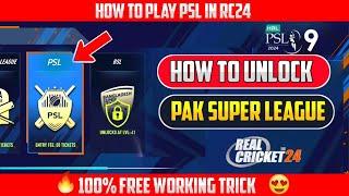 How to Unlock PSL in RC24  Real Cricket 24   PSL kese khele  PSL Mode Unlock Trick #Rc24 #PSL