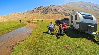 CAMPING ON THE PLATEAU WITH HOME COMFORT! COWS WERE EATING OUR CARAVAN :)