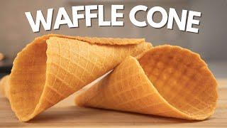 Crunchy Ice Cream Cone Recipe - Quick & Easy Waffle Cone