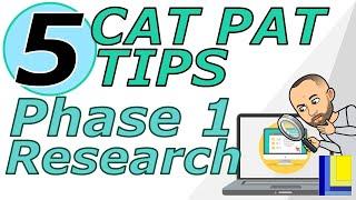 5 CAT PAT TIPS | Phase 1 Research | Computer Applications Technology