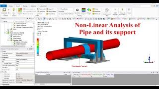 Nonlinear Aalysis Of Pipe and its Clamp support Using ANSYS