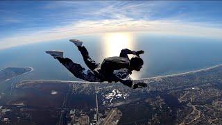 Skydiving: Barrel Roll, Backflip, and Front Flips