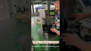 Semi automatic Glass Jar Filling Capping Labeling Machine