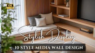 10 Style Media Wall Design &TV Wall Cabinet Furniture: Modern Minimalist to Rustic with Wood Shelves