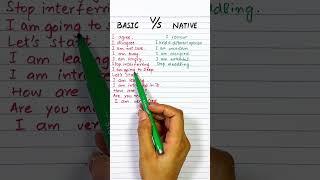 Basic Vs Native English #spokenenglish #shorts