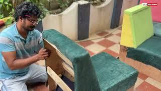 I Built A Pocket Spring Sofa set, ,how to make Fabric Sofa set, How to Make Pocket Spring Sofa (DIY)