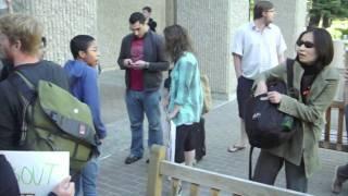 Students protest ROTC before Faculty Senate meeting (Part 2) | The Stanford Daily