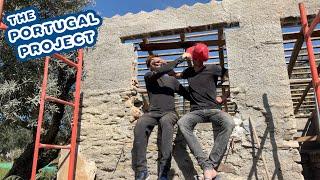 MINI REBUILD PART 4 (..pouring some lintels and removing the door) - Portuguese House Renovation