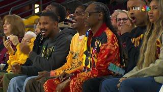  Snoop Dogg, Michael B Jordan, Candace Parker watch JuJu Watkins & #3 USC Trojans vs #6 Notre Dame