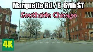 Marquette Rd / E 67th St: Driving in Southside Chicago: 4K: Streets of the Americas