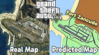 Before and After - GTA V Predicted Map vs The Real Thing