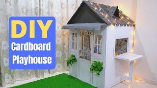 DIY I How To Make a Cardboard Playhouse