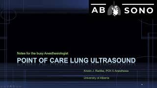Point-of-care lung ultrasound for anesthesiologist (BLUE protocol)