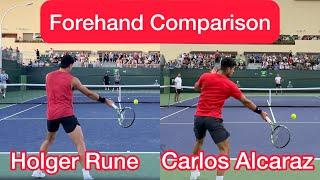 Holger Rune vs Carlos Alcaraz Forehand Comparison (Improve Your Tennis)