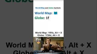 Unlock World Map & Globe Symbols in MS Word with These Hidden Shortcuts!  #msword #shortcut