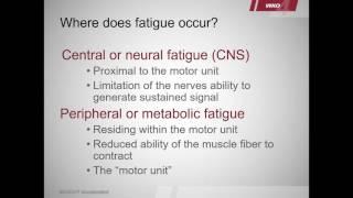 Building Fatigue Resistance Strategy Into Training