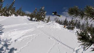 Building and Hitting Backcountry Jumps on Point Six Mountain in Missoula, Montana.